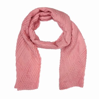 Designer Crush Diamond Studded Stole - Baby Pink